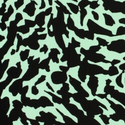 Bambus Popeline schwarze Flecken- mint