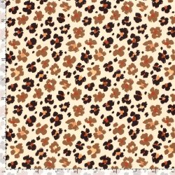 Funktions und Badeanzugstoff Recycled LSF50 Leopunkte - ziegelrot