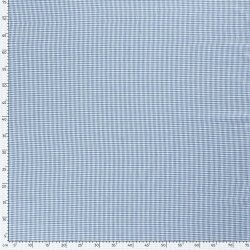Baumwollpopeline garngefärbt Vichy Karo 2mm - jeansblau