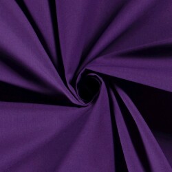 Baumwollstoff Fahnentuch Cretonne *Marie* Uni - aubergine