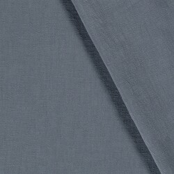 Leinen Stoff *Lara* vorgewaschen Uni - schattenblau