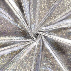 Folienjersey Schlangenmuster Uni - silber