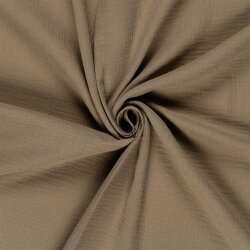 Musselin Uni *Marie* - dunkel beige