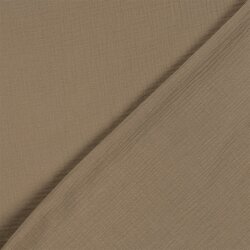Musselin Uni *Marie* - dunkel beige