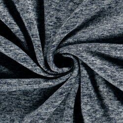 Strickfleece *Marie* Uni - meliert hell graublau
