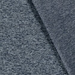 Strickfleece *Marie* Uni - meliert hell graublau