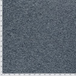 Strickfleece *Marie* Uni - meliert hell graublau