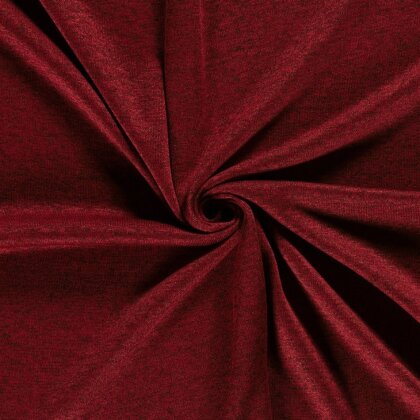 Strickfleece *Marie* Uni - meliert dunkelrot