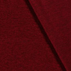 Strickfleece *Marie* Uni - meliert dunkelrot