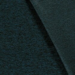 Strickfleece *Marie* Uni - meliert dunkel petrol