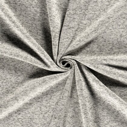 Strickfleece *Marie* Uni - meliert satin grau
