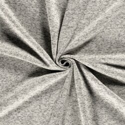 Strickfleece *Marie* Uni - meliert satin grau