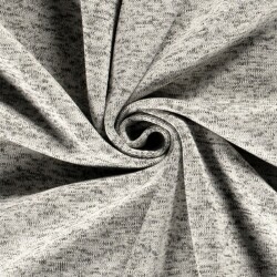 Strickfleece *Marie* Uni - meliert satin grau