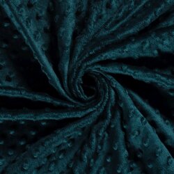Minky Fleece *Marie* Uni - dunkel petrol