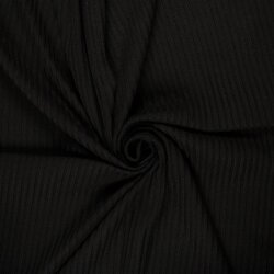 Rippenjersey *Lara* Uni - schwarz