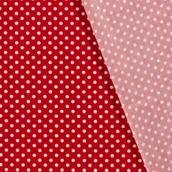 Baumwollpopeline Punkte 9mm - rot