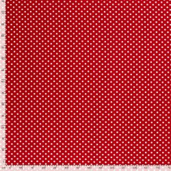Baumwollpopeline Punkte 9mm - rot