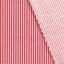Baumwollpopeline Streifen 5mm - rot