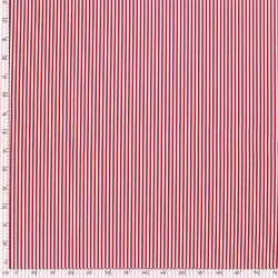 Baumwollpopeline Streifen 5mm - rot