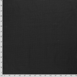 Baumwollpopeline Punkte 2mm - schwarz