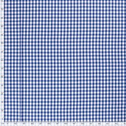 Baumwollpopeline garngefärbt - Vichy Karo 10mm royalblau
