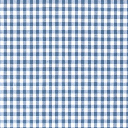 Baumwollpopeline garngefärbt - Vichy Karo 10mm jeansblau