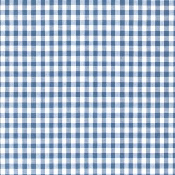 Baumwollpopeline garngefärbt - Vichy Karo 10mm jeansblau