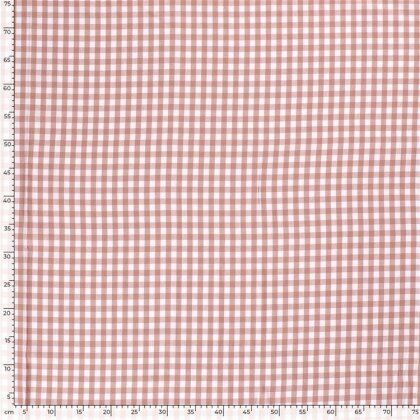 Baumwollpopeline garngefärbt - Vichy Karo10mm antikpink