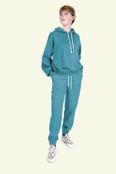 Wintersweat *Marie* angeraut schwere Qualität - meeresblau