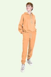 Wintersweat *Marie* angeraut schwere Qualität - soft pfirsich