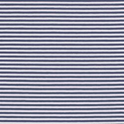 Baumwolljersey Glücksstreifen 5mm - jeansblau