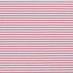 Baumwolljersey Glücksstreifen 5mm - antik pink