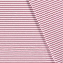 Baumwolljersey Glücksstreifen 5mm - antik pink
