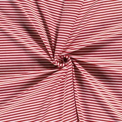 Baumwolljersey Glücksstreifen 5mm - rot