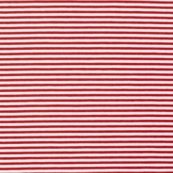Baumwolljersey Glücksstreifen 5mm - rot