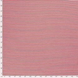 Baumwolljersey Glücksstreifen 5mm - rot
