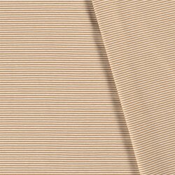 Baumwolljersey Mini Streifen 3mm *Bibi* - hell muskat