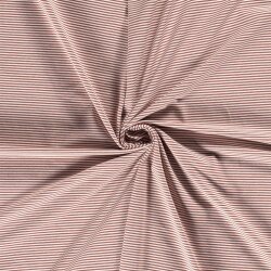 Baumwolljersey Mini Streifen 3mm *Bibi* - altziegelrot