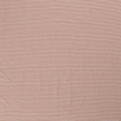 Baumwolljersey Mini Streifen 3mm *Bibi* - altziegelrot