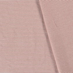 Baumwolljersey Mini Streifen 3mm *Bibi* - altziegelrot