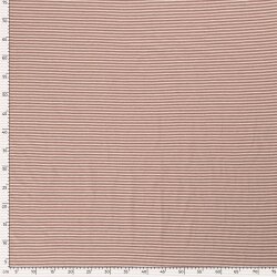 Baumwolljersey Mini Streifen 3mm *Bibi* - altziegelrot