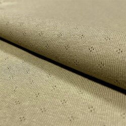 Feinstrickjersey *Bibi* Lochmuster - olivgrün