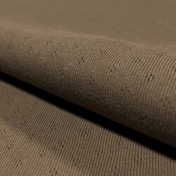 Feinstrickjersey *Bibi* Lochmuster - taupe