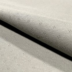 Feinstrickjersey *Bibi* Lochmuster - hellgrau