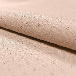Feinstrickjersey *Bibi* Lochmuster - hell lachs