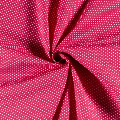 Baumwollpopeline Sternchen - pink