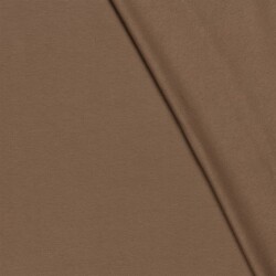 Baumwolljersey Uni *Gaby* Bio~Organic - taupebraun