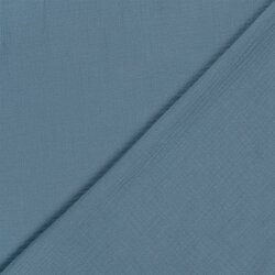 Musselin Uni *Gaby* Bio~Organic - schattenblau