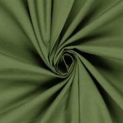Baumwollstoff Cretonne Premium *Marie* Uni - moosgrün