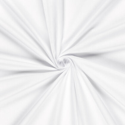 Baumwollstoff Cretonne Premium *Marie* Uni - weiss